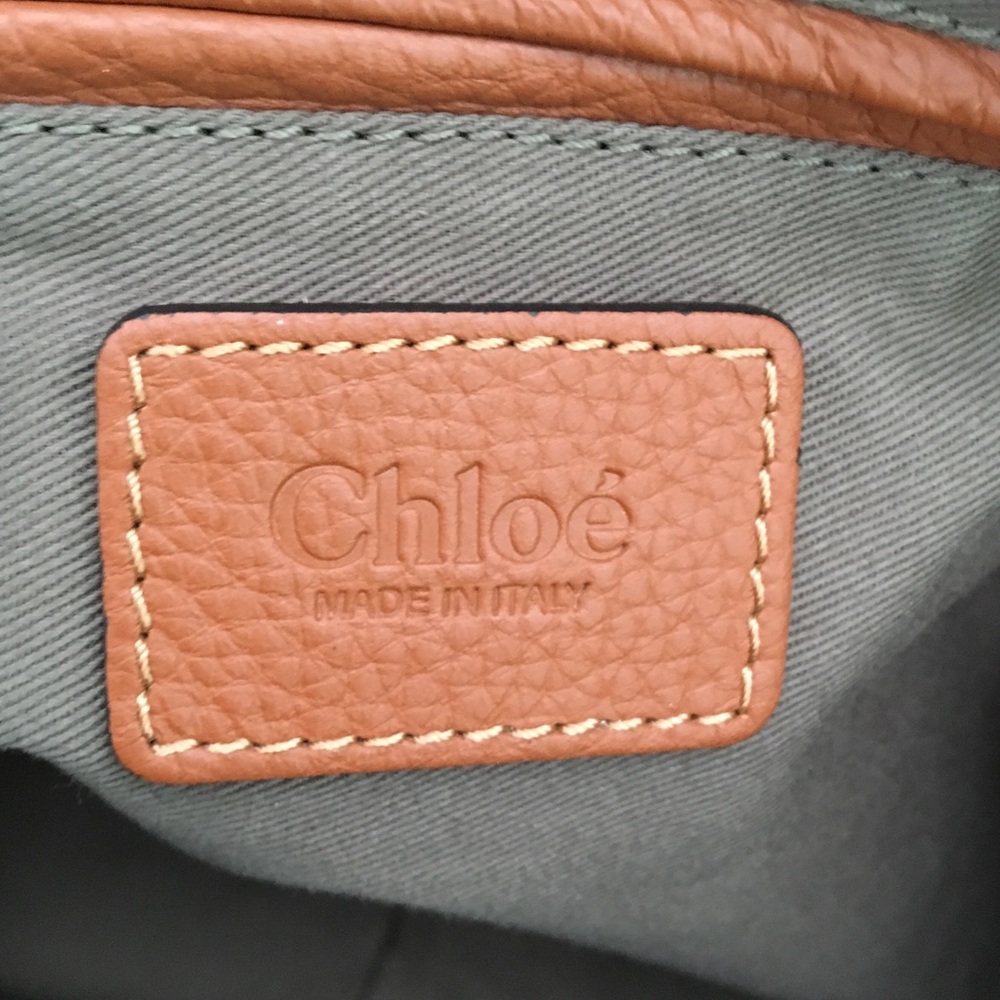 Chloe Tan Leather Satchel with Tassel Detail - Picture 6 of 8